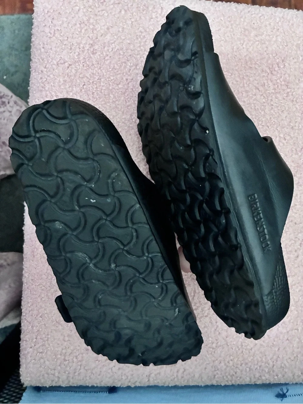 Birkenstock 37 Arizona EVA Black Slip-On Double Strap Sandals